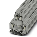 Phoenix Contact UKK 5 Series Grey Double Level Terminal Block, 4mm², Double-Level, Screw Termination