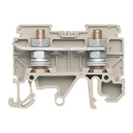 Weidmuller ST 5 Series Dark Beige Feed Through Terminal Block, 16mm², Single-Level, Screw Termination