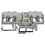 Wago 280 Series Grey Feed Through Terminal Block, 2.5mm², Single-Level, Cage Clamp Termination