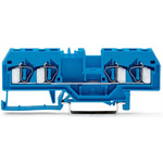 Wago 281 Series Blue Feed Through Terminal Block, Single-Level, Cage Clamp Termination, ATEX, IECEx