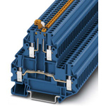 Phoenix Contact UTTB 2.5-MT-P/P BU Series Grey Knife Disconnect Terminal Block, Screw Termination