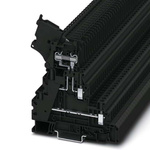 Phoenix Contact UT 4-L/HESI (5X20) Series Black Fused DIN Rail Terminal, 4mm², Double-Level, Screw Termination, Fused,