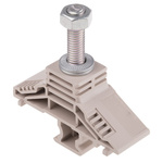 Weidmuller WF 8/32 Series Dark Beige Feed Through Terminal Block, 50mm², Single-Level, Screw Termination