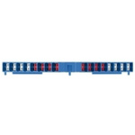 Weidmuller P Series Blue DIN Rail Terminal Block, Octuple-Level, Push In Termination