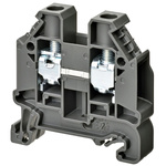 Omron XW5T Series Grey DIN Rail Terminal Block, 10mm², Single-Level, Screw Termination