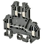 Omron XW5T Series Grey DIN Rail Terminal Block, 2.5mm², Double-Level, Screw Termination