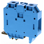 Omron XW5T Series Blue DIN Rail Terminal Block, 35mm², Single-Level, Screw Termination