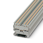 Phoenix Contact PT 2.5/S-QUATTRO Series Grey Feed Through Terminal Block, 4-Level, Push In Termination