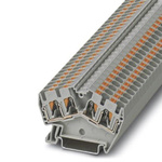 Phoenix Contact PTS 4-QUATTRO Series Feed Through Terminal Block, Push In Termination
