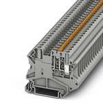 Phoenix Contact UT 4-MTL Series Knife Disconnect Terminal Block, Push In Termination