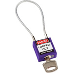 Brady 1 Lock 4.7mm Shackle Glass Fibre Reinforced Plastic Safety Padlocks- Purple