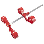 Brady 7mm Shackle Stainless Steel Pipe Blind Lockout, 1219mm Attachment Point- Red