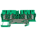 Weidmuller ZPE Series Green/Yellow PE Terminal, Single-Level, Clamp Termination