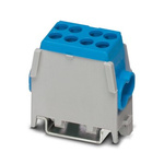 Phoenix Contact UDB 2X25/16 BU Series Blue Terminal Block, 25mm², 1-Level, Screw Termination