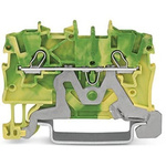 Wago TOPJOB S Series Green, Yellow DIN Rail Terminal Block, 1mm², 1-Level, Push-In Cage Clamp Termination, ATEX, EAC