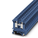 Phoenix Contact UK 10 N BU Series Blue Feed Through Terminal Block, 0.5 → 10mm², Single-Level, Screw
