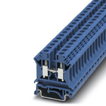 Phoenix Contact UK 6 N BU Series Blue Feed Through Terminal Block, 0.2 → 6mm², Single-Level, Screw Termination,