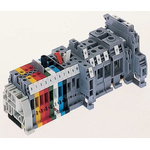 Entrelec SNA Series Blue DIN Rail Terminal Block, 10mm², Single-Level, Screw Termination