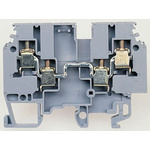 Entrelec SNA Series Blue DIN Rail Terminal Block, 4mm², Single-Level, Screw Termination