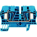 Weidmuller ZDU Series Blue Standard Din Rail Terminal, 6mm², Single-Level, Clamp Termination