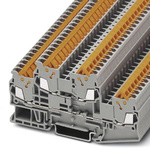 Phoenix Contact QTTCB 1.5 Series Grey Feed Through Terminal Block, 0.25 → 1.5mm², Double-Level, Quick Connect