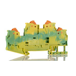 Phoenix Contact QTTCB 1.5-PE Series Green/Yellow Double Level Terminal Block, 0.25 → 1.5mm², Double-Level, Quick