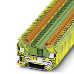 Phoenix Contact QTC 2.5-PE Series Green/Yellow Modular Terminal Block, 0.5 → 2.5mm², Single-Level, Quick Connect