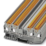 Phoenix Contact QTC 1.5-QUATTRO Series Grey Feed Through Terminal Block, 0.25 → 1.5mm², Single-Level, Quick
