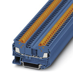 Phoenix Contact QTC 2.5 BU Series Blue Feed Through Terminal Block, 0.5 → 2.5mm², Single-Level, Quick Connect