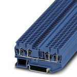 Phoenix Contact ST B2.5-QUATTRO BU Series Blue Feed Through Terminal Block, 2.5mm²