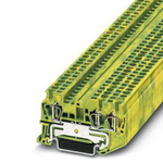 Phoenix Contact ST 2.5-TWIN-PE Series Green/Yellow Earth Terminal Block