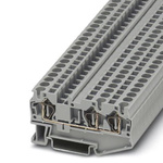 Phoenix Contact ST 4-TWIN Series Grey Feed Through Terminal Block