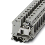 Phoenix Contact UIK 35 Series Grey DIN Rail Terminal Block, Single-Level, Screw Termination