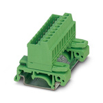 Phoenix Contact COMBICON UMSTBVK Series Green DIN Rail Terminal Block, Screw Termination