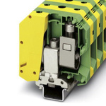 Phoenix Contact USLKG Series Green/Yellow Earth Terminal Block, 25 → 95mm², Single-Level, Screw Termination