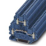 Phoenix Contact UTTB 4 BU Series Blue Double Level Terminal Block, 0.14 → 6mm², Double-Level, Screw Termination