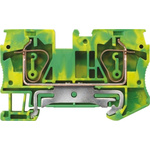 Siemens 8WH Series Green/Yellow DIN Rail Terminal Block, 0.2 → 10mm², Single-Level, Spring Clamp Termination