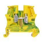 Legrand 371 Series Green/Yellow DIN Rail Terminal Block, 6mm², Single-Level, Screw Termination