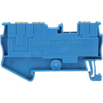 Phoenix Contact PT 2.5-TWIN BU Series Blue Feed Through Terminal Block, 0.14 → 4mm², Single-Level, Push In