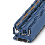 Phoenix Contact PT 2.5/1P BU Series Blue Feed Through Terminal Block, 0.14 → 4mm², Single-Level, Plug In