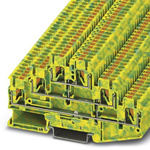 Phoenix Contact PT 2.5-3PE Series Green/Yellow Multi Level Terminal Block, 0.14 → 4mm², Triple-Level, Push In