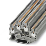 Phoenix Contact PTTB 2.5-2DIO/O-UL/UR-UL Series Grey Feed Through Terminal Block, 0.14 → 4mm², Double-Level,