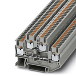 Phoenix Contact PTTB 2.5-DIO/O-U Series Grey Double Level Terminal Block, 0.14 → 4mm², Double-Level, Push In