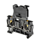 Phoenix Contact PT 4-HESILED 60 (5X20) Series Black Fused DIN Rail Terminal, 0.2 → 6mm², Single-Level, Push In