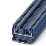 Phoenix Contact PT 4 BU Series Blue Feed Through Terminal Block, 0.2 → 6mm², Single-Level, Push In Termination