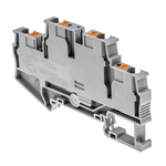 Phoenix Contact PTTB 4 Series Grey Feed Through Terminal Block, 0.2 → 6mm², Double-Level, Push In Termination,