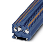 Phoenix Contact PITS 2.5-TWIN BU Series Blue Feed Through Terminal Block, 0.14 → 4mm², Single-Level, Push In