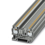 Phoenix Contact PT 4-TG Series Grey Disconnect Terminal Block, Single-Level, Push In Termination