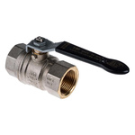 RS PRO Nickel Plated Brass High Pressure Ball Valve 1 in BSPP 2 Way
