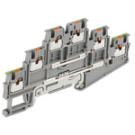 Phoenix Contact PT 1.5/S-PE/L/L Series Grey Earth Terminal Block, 0.14 → 1.5mm², Triple-Level, Push In